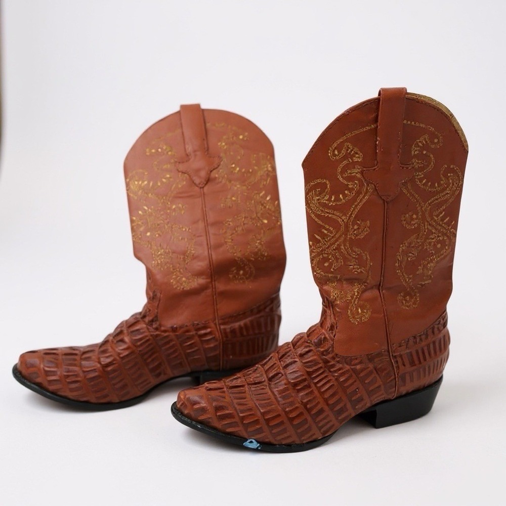 Crocodile Alligator Print Snip Toe Cowboy Boot Vaqueros Y Boots Cowboys & Boots